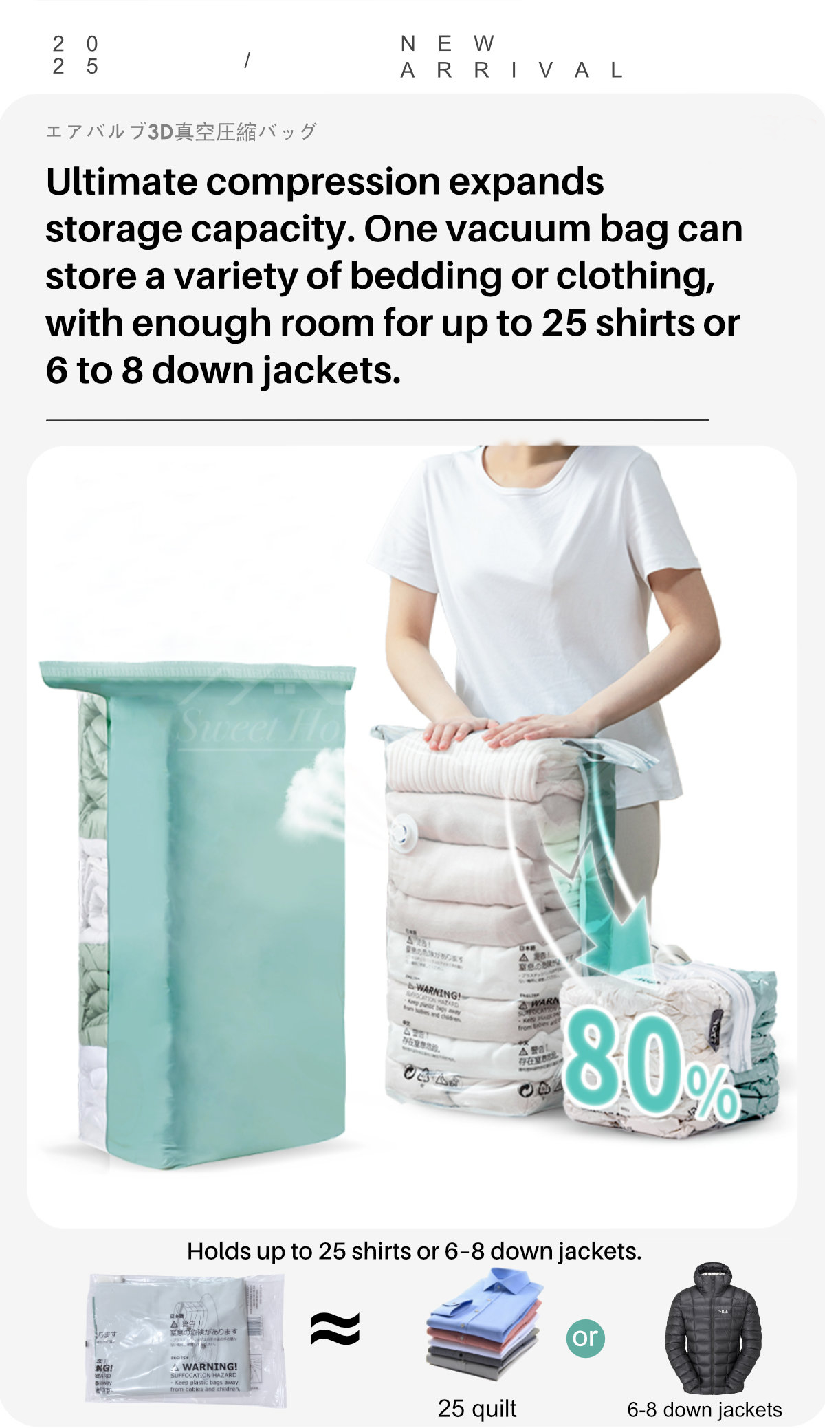 Stereo Air Valve Vacuum Compression Bag-7